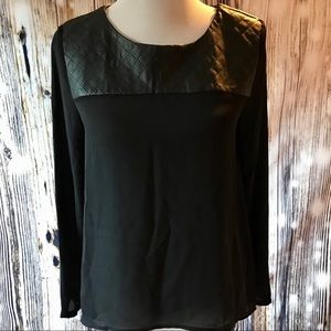 Modcloth | C. Luce Faux Leather Top